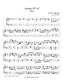 Partition Sonata K.58, 100 clavier sonates, Keyboard, Scarlatti, Domenico