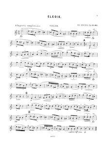 Partition de violon, lyrique pièces, Op.38, Grieg, Edvard par Edvard Grieg