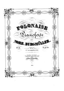 Partition complète, Polonaise, Burgmüller, Norbert