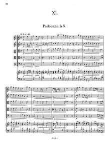 Partition  XI, Banchetto Musicale, Schein, Johann Hermann