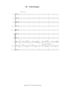 Partition , Intermezzo, Sinfonia Semplice, Sinfonia Semplice, e minor