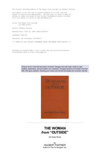 The Woman from Outside - [on Swan River]