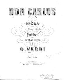 Partition complète, Don Carlos, Don Carlo, Verdi, Giuseppe