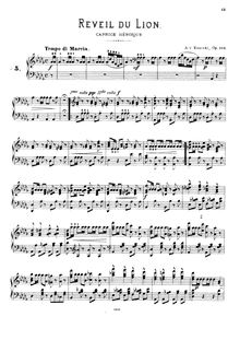 Partition de piano, Réveil du Lion, Op.115, Caprice héroïque
