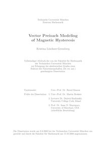 Vector Preisach modeling of magnetic hysteresis [Elektronische Ressource] / Kristina Löschner-Greenberg