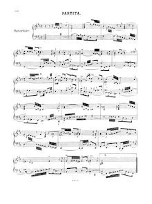 Partition complète, Ouverture nach Französischer Art, Overture in the French Style par Johann Sebastian Bach
