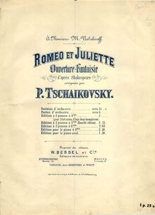 Partition couverture couleur, Romeo et Juliet, Ромео и Джульетта (Romeo i Dzhulyetta)