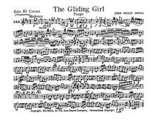 Partition Solo B♭ Cornet (Conductor), pour Giliding Girl, Sousa, John Philip