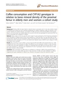 Coffee consumption and CYP1A2 genotype in relation to bone mineral density of the proximal femur in elderly men and women: a cohort study