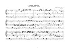 Partition complète, orgue Concerto, E-flat major, Bach, Johann Sebastian