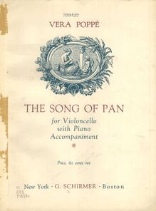 Partition couverture couleur, pour Song of Pan, The Song of Pan for Violoncello with Piano Accompaniment