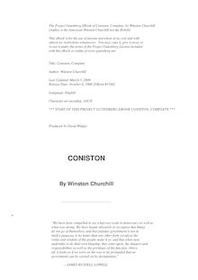 Coniston — Complete
