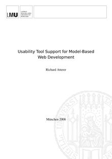 Usability tool support for model-based web development [Elektronische Ressource] / vorgelegt von Richard Atterer