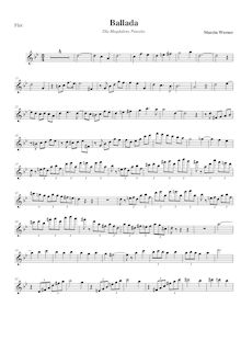 Partition flûte , partie, Ballade pour flûte et Piano, G minor, Werner, Marcin