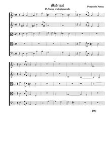 Partition , Merce grido piangendo - partition complète (Tr A T T B), Madrigali a 5 voci, Libro 5