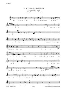 Partition Soprano, O altitudo divitiarum à , Canto, Alto e ténor