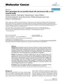 GLI1genotypes do not predict basal cell carcinoma risk: a case control study