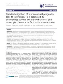 Directed migration of human neural progenitor cells to interleukin-1β is promoted by chemokines stromal cell-derived factor-1 and monocyte chemotactic factor-1 in mouse brains