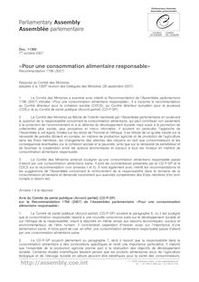 Version PDF - «Pour une consommation alimentaire responsable»
