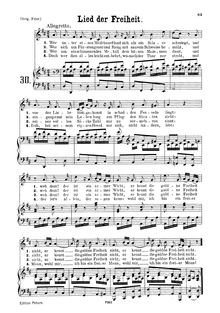 Partition complète (D major), Lied der Freiheit, K.506