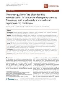 Two-year quality of life after free flap reconstruction in tumor-site discrepancy among Taiwanese with moderately advanced oral squamous cell carcinoma