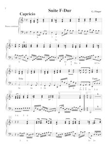 Partition Continuo (realized),  pour 3 hautbois et cordes en F major