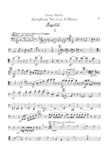 Partition basson 1, 2, 3, 4, contrebasson, Symphony No.6, Tragische ( Tragic )