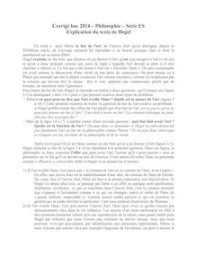 Corrigé bac 2014 (Pondichéry) - Série ES - Philo - Explication de texte (Hegel)