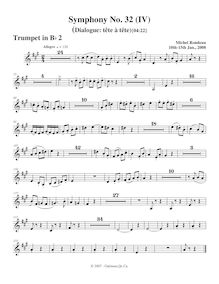 Partition trompette 2, Symphony No.32, C major, Rondeau, Michel par Michel Rondeau
