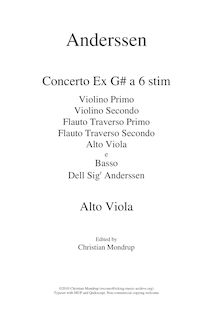 Partition altos, Concerto en G major, Concerto Ex G# a 6 stim, G major par Anderssen