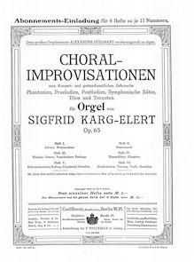 Partition Heft 2 (Passionszeit), choral-Improvisationen für Orgel, Op.65