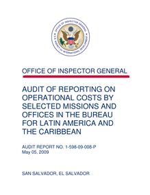  Audit of Reporting on Operational Costs by Selected Missions in the  Bureau for Latin America and the