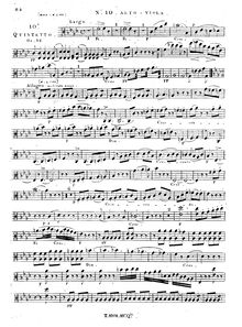Partition viole de gambe 1, corde quintette No.10, Op.32, Onslow, Georges