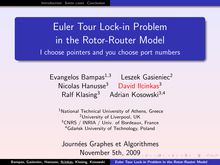 Euler Tour Lock in Problem in the Rotor Router Model