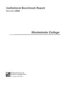 Westminster (UT) 2002 Benchmark Report