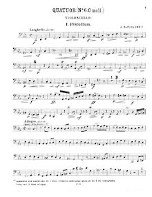 Partition violoncelle, corde quatuor No.6, Op.192/1, String Quartet No.6 in C Minor "Suite Alterer Form"