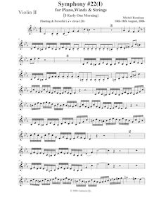 Partition violons II, Symphony No.22, C minor, Rondeau, Michel par Michel Rondeau