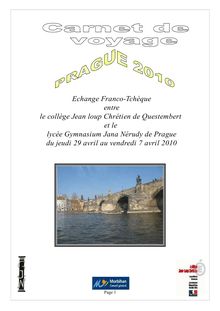 Le carnet de voyage 2010 - Echange Franco-Tchèque entre le collège ...