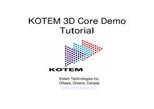 KOTEM 3D Core Demo Tutorial