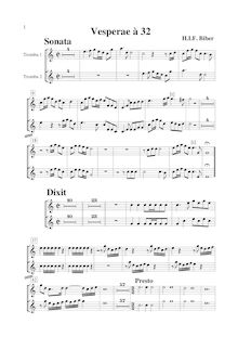 Partition Tromba 1/2, Vesperæ à 32, Dixit Dominus & Magnificat