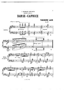 Partition complète, Danse-Caprice, Op.28, Lack, Théodore