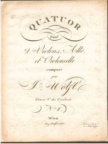 Partition parties complètes, 3 corde quatuors, Op.4, C major, F major, C minor