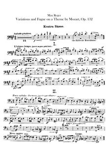 Partition Basses, Variationen und Fuge über ein Thema von W. A. Mozart