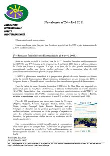 Newsletter n°24 – Eté 2011