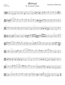 Partition ténor viole de gambe 1, alto clef, Madrigali a 5 voci, Libro 6 par Benedetto Pallavicino