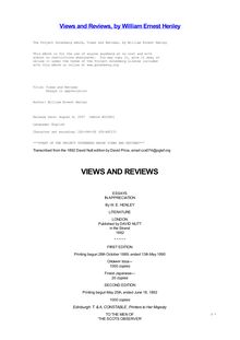 Views and Reviews - Essays in appreciation