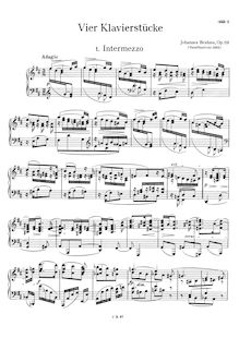 Partition complète (scan), 4 Klavierstücke, 4 Piano Pieces