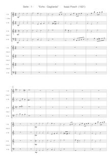 Partition complète, Echo - Gagliarda, C major, Posch, Isaac par Isaac Posch