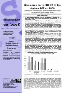 Commerce entre lâ€™UE-27 et les régions ACP en 2006