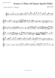 Partition aigu enregistrement  2, Sinfonia a 3 flauti del Sig.re. D Ignatio Pulici par Ignatio Pulici